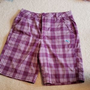 Plaid golf shorts